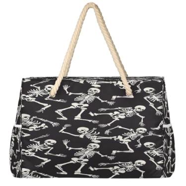 Imagem de hongjinglin Bolsa de praia grande, leve, dobrável, floral, paisley, amarela, bolsa de ombro, Cor 15, Large