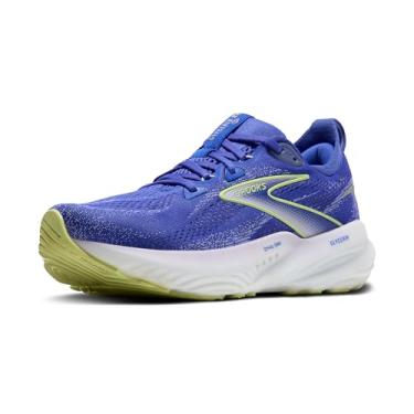 Imagem de Brooks Tênis de corrida feminino Glycerin 22 Neutral, Amparo Azul/Hyper Iris/Amarelo, 34