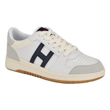 Imagem de Tommy Hilfiger Tênis feminino Amie, Marfim/azul escuro Multi 150, 35