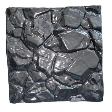 Imagem de Materiais de Construção, Forma de Gesso e Cimento Modelo Pedra Abs Lindíssima 30x30cm(Kit com 5)