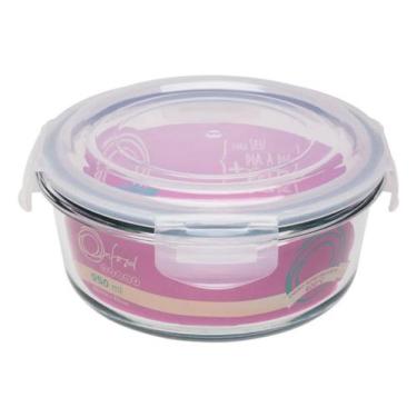 Imagem de Pote Hermético De Vidro 950ml Redondo Sem BPA Com Tampa Alta Vedação P