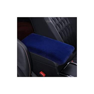 Imagem de HGTRH 32 x 20 cm, almofada de cobertura de console central automotiva de pelúcia, almofada de apoio de braço macia e de suporte, capa de caixa de apoio de braço automático, almofada universal de apoio