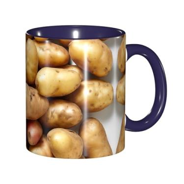 Imagem de Zeraoke Canecas de café criativas com impressão de batatas de jardim, personalizadas, presente para família, tamanho de 325 ml, unissex