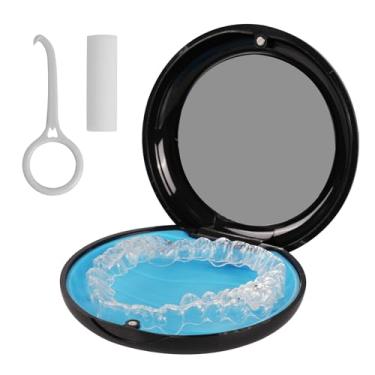 Imagem de LONGMON Capa retentora fina, compatível com Invisalign, alinhador, ferramenta de remoção, Chewie, estojo de retenção com espelho