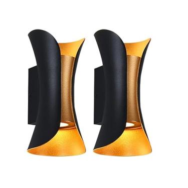 Imagem de Arandela de Parede Externa LED Impermeável Ideal para Jardim Varanda e Fachada iluminação decorativa luminária de parede (KIT 2)