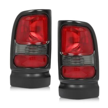 Imagem de CHEDA Conjunto de lâmpadas traseiras de luzes traseiras compatível com Dodge Ram 1500 1994-2001/2500 3500 Caminhão 1994-2002 55055264AC 55055265AC, CH2800122 CH2801122 Pilotos Traseros Conjunto