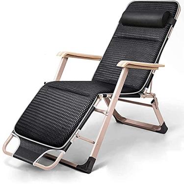 Imagem de Cadeira reclinável de gravidade zero, cadeira reclinável dobrável, com encosto de cabeça removível e almofada respirável 4D, para almoço em família, espreguiçadeira, terraço ao ar livre