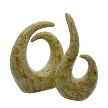 Imagem de Dupla Vaso Cerâmica Decorativo Enfeite Estante Sala Aparador Rack Ador