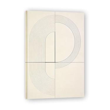 Imagem de Arte em tela minimalista Power In Simplicity: Serenidade tons neutros grande área em branco para decoração de espaço calmo 50 x 75 cm emoldurado