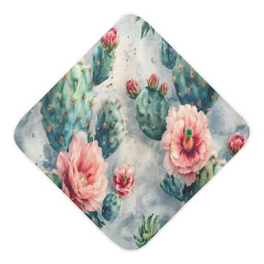 Imagem de Toalhas de bebê com capuz ultra macias absorventes toalha de banho cacto musselina algodão toalhas de banho para recém-nascidos bebês 76 x 76 centímetros