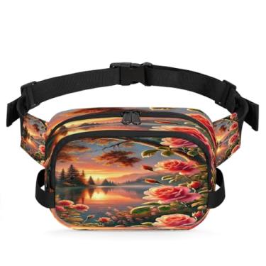 Imagem de Pochete laranja de abóbora de outono para mulheres e homens com alça ajustável, bolsa transversal, bolsa de peito, bolsa tiracolo, Cor 23