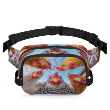 Imagem de Pochete de praia de areia preta pôr do sol para mulheres e homens com alça ajustável, bolsa transversal, bolsa de peito, bolsa tiracolo, Cor 5