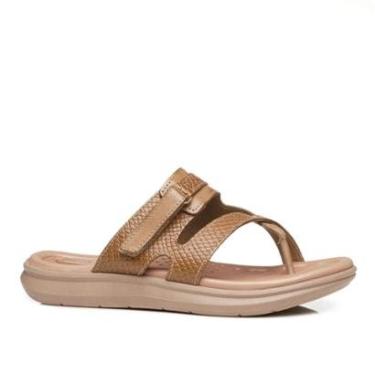 Imagem de Chinelo Pegada Feminino em Couro Whisky 232856-03-Feminino