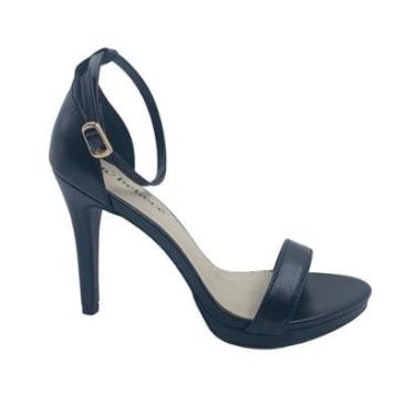 Imagem de Sandália Social Salto Alto Fino Bebecê Preta 7821204 - Preto 38-Feminino