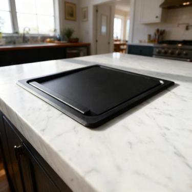 Imagem de Lixeira Embutir Quadrada Embutir Preta 5 L - Stillus Home