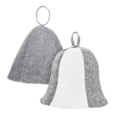 Imagem de Gralara 2x Chapéu de Sauna Acessórios de Banho Presentes Isolamento Térmico para Homens e Mulheres Touca Vaporizadora