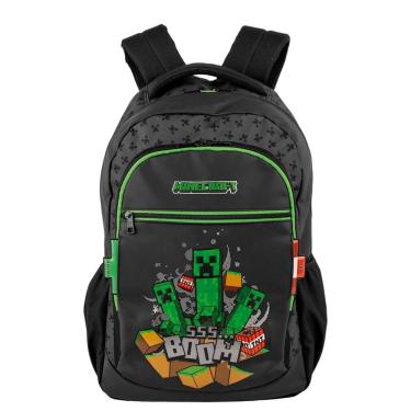 Imagem de Mochila de Costas Minecraft Icons Escolar Infantil Meninos