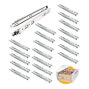 Imagem de 20 Corrediças Trilho Telescópico Light 30kg H35 300mm Fgvtn