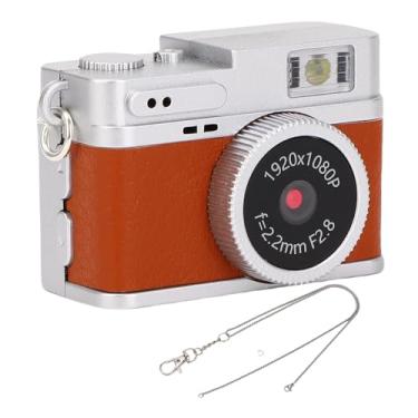 Imagem de Tangxi Mini Câmera Digital Com Chaveiro, Filmadora Pequena 20MP 1080P, Gravador de Vídeo retrô Com Tela de 0,96 pol., para Tirar Fotos, Ciclismo, Alpinismo (Marrom)