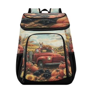 Imagem de Mochila térmica Pumpkin Country Farm Truck com 36 latas de grande capacidade para acampamento, lancheira