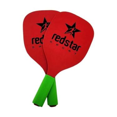 Imagem de Kit De Frescobol Amador Redstar Com 2 Raquetes 1 Bolinha Praia Verão ELJ0482