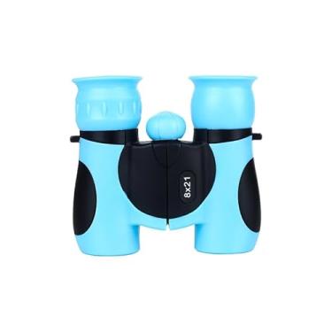 Imagem de Binóculos infantis compactos de alta resolução HD de 8 x 21 mm, à prova de choque, presente para meninos, meninas, viagens, caminhadas, acampamento (azul)