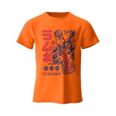 Imagem de Camiseta De Algodão Masculina Com Personagem De Anime, Gola Redonda Ma
