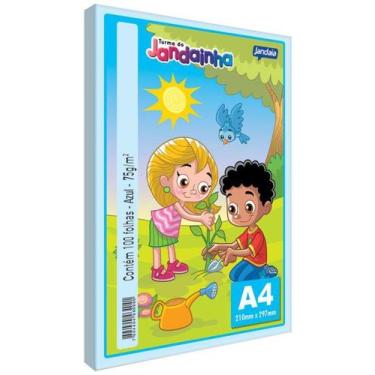 Imagem de Papel Sulfite A4 100 Folhas 75g Azul Jandainha - JANDAIA