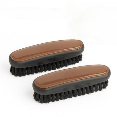 Imagem de Kit Escova para Sapato 1 ou 2 Unidades Cerdas Macias Resistentes para Couro Camurça e Tênis (2 Escovas)