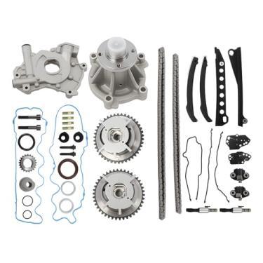 Imagem de Assembroverse Kit de corrente de distribuição 3L3Z-6279-DA com bomba de água VVT bomba de óleo compatível com Mark Navigator Expedition 150 250 350 5.4L 2005-2013