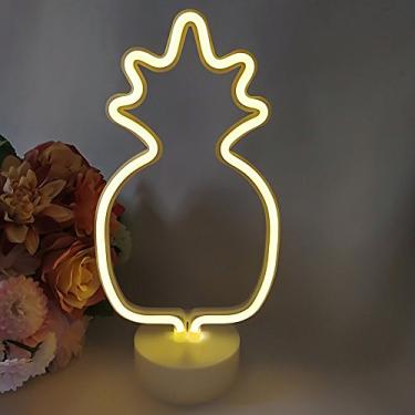 Imagem de Sinalizadores LED Neon de Flamingo Cactus Coração Anjo Estrela com Base Suporte para Fornecedores Festas Lâmpada Decoração Mesa Casa Luz Noturna Decor