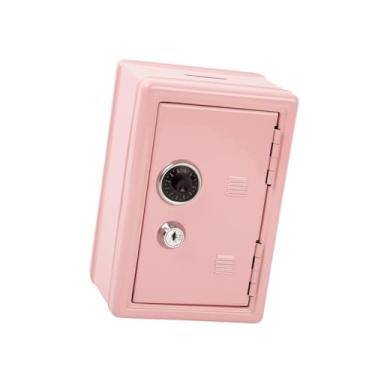 Imagem de oshhni Cofrinho de mesa pequeno, leve e fofo, em formato de porquinho, ideal para guardar dinheiro, cosméticos, maquiagem e bonecas, Rosa