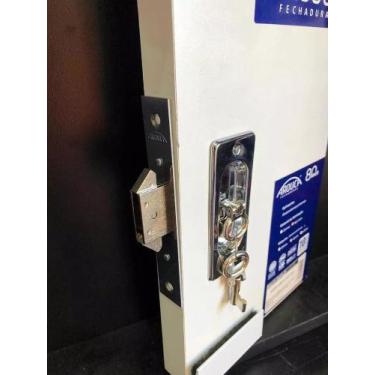 Imagem de Fechadura Porta De Correr Interna quarto sala Bico Duplo Papagaio Crom