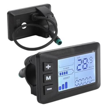 Imagem de Jiawu Visor LCD para Bicicleta Elétrica, Painel de Controle ABS Com Conector de 5 Pinos, Tela LCD à Prova D'água para Modificação de Scooter de Bicicleta Elétrica Com Guiador de 22 Mm