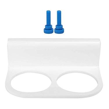 Imagem de CUOFYUNL Aquário Acrílico Durável Branco Duplo Buraco Filtro Bolsa Suporte Meia Suporte Acessório para Tanques de Peixes