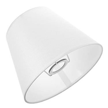 Imagem de Abajur de cor sólida abajur abajur bolha lustre abajures para abajur tambor abajur luz de chão abajur abajur de cabeceira abajur abajur abajur acessório tampa da lâmpada (Color : White, Size : 24X24