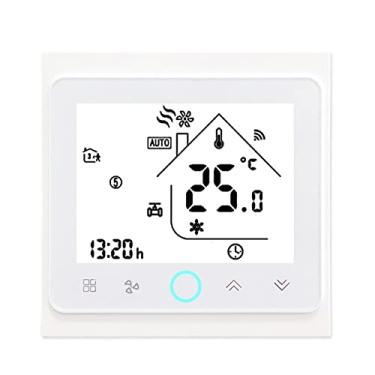 Imagem de Termostato BAC-002ELZB Controle Programável de Unidade Bobina Vento Ar Condicionado Central Painel LCD Remoto sem Fio 5-99