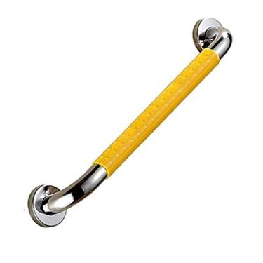 Imagem de Barras de apoio, corrimão, barra de apoio de aço inoxidável, alça de suporte de vaso sanitário para idosos, crianças, mulheres grávidas, banheiro, apoio de braço de metal/branco/38 cm