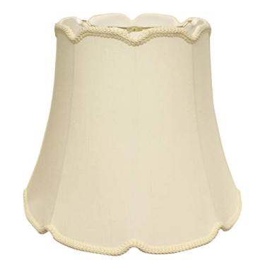 Imagem de pcagfaajmh Abajur macio elegante para decoração de iluminação, design de lavadora, formato de ovo, 23 cm, parte inferior de 35,5 cm, branco