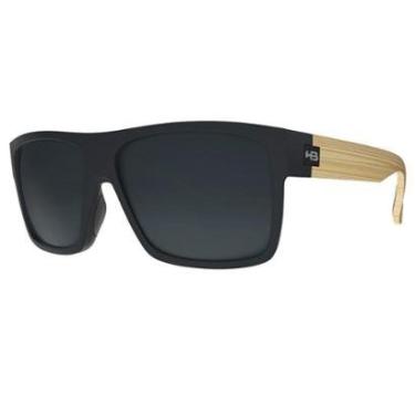 Imagem de Óculos de Sol HB Would 2.0 Matte Black Wood Gray - Preto 56-Unissex