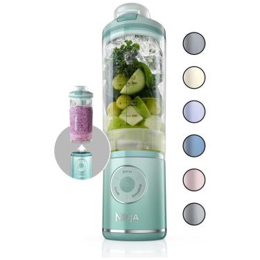Imagem de Liquidificador Portátil sem Fio 500mL com 3 Programas, À prova de Vazamento, 11V, Ninja Blast Max, BC251MT, Verde Marinho