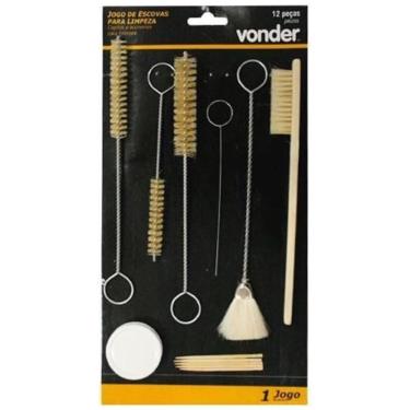 Imagem de Kit 12 peças de escovas para limpeza de pistolas de pintura