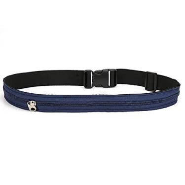 Imagem de Cinto de dinheiro antirroubo Bolsa de cintura esportiva com zíper Fechar carteira Cinto de dinheiro de viagem oculto para corrida ao ar livre Caminhadas Poliéster Preto 3 cm ou 5 (3CM)