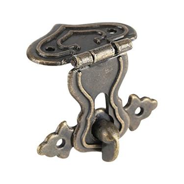 Imagem de 10 Pacotes de Tranca Caixa Jóias Estilo Retrô Travessa Zinco Liga Estável com Parafusos Fácil Instalar para Madeira Vint