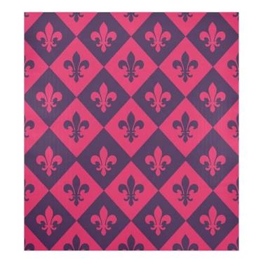 Imagem de Blueangle Mardi Gras Diamond Grid capa de ímã de máquina de lavar louça, decoração da capa frontal da máquina de lavar louça, adesivos de eletrodomésticos, adesivos de eletrodomésticos, 58 cm C x 66