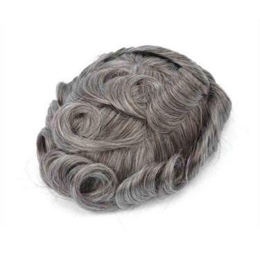 Imagem de Aplique de testa Peruca para homens, cabelo humano, prótese capilar, renda suíça, austrália, peruca masculina