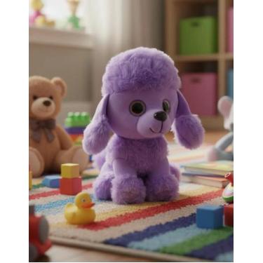 Imagem de Cachorrinho De Pelúcia Fofinho Presente Infantil Encantador Lilás - Ge