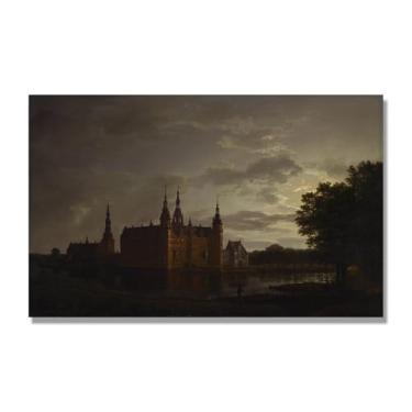 Imagem de NHLDZYH Quadro famoso para salão - réplica de J.C. Dahl - Paisagem romântica nórdica em tela - decoração de parede elegante. (Paisagem 43). 40 x 64 cm. Apenas tela