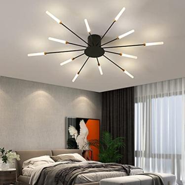 Imagem de Luminária de teto moderna em LED com design de fogos de artifício, lustre criativo para quarto, sala de estar, hall de entrada, escritório, quarto infantil, iluminação interna, luzes decorat