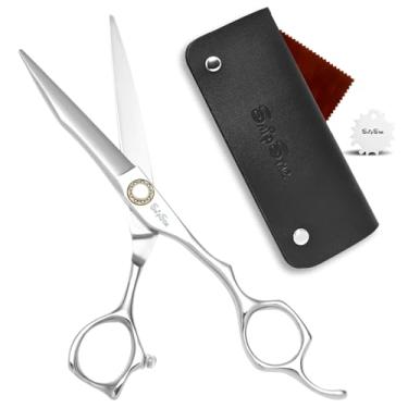 Imagem de Tesoura de cabelo de alta qualidade de 16,5 cm profissional, tesoura afiada para corte preciso, aço inoxidável japonês, tesoura de barbeiro para salão de beleza e cabeleireiro doméstico para homens e